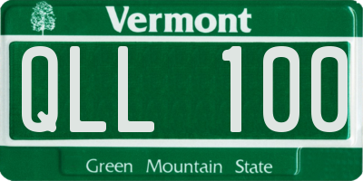 VT license plate QLL100