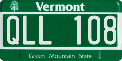 VT license plate QLL108