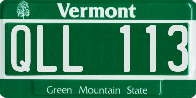 VT license plate QLL113