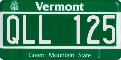 VT license plate QLL125