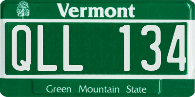 VT license plate QLL134