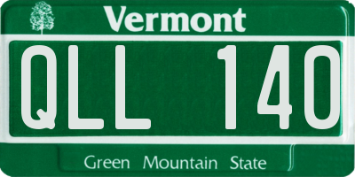 VT license plate QLL140