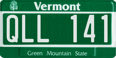 VT license plate QLL141