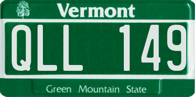VT license plate QLL149