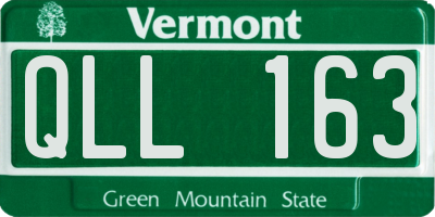 VT license plate QLL163