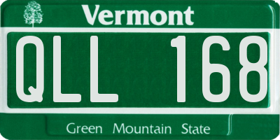 VT license plate QLL168