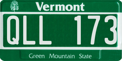 VT license plate QLL173