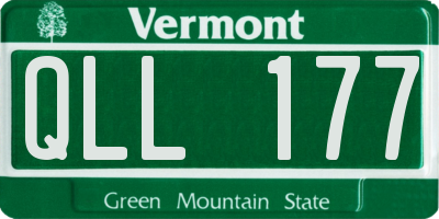 VT license plate QLL177