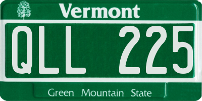 VT license plate QLL225