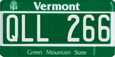 VT license plate QLL266