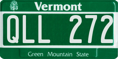 VT license plate QLL272