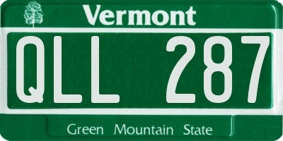 VT license plate QLL287