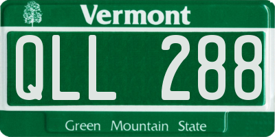 VT license plate QLL288