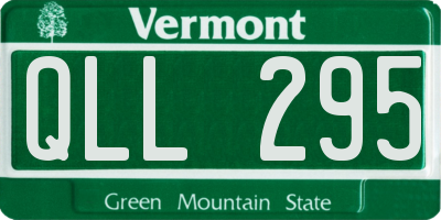 VT license plate QLL295