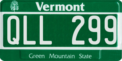 VT license plate QLL299