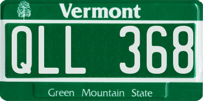 VT license plate QLL368