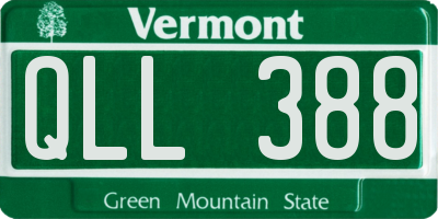 VT license plate QLL388