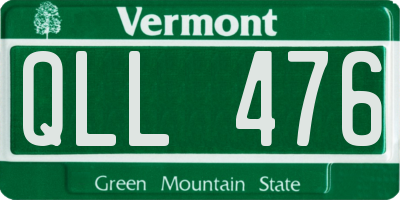 VT license plate QLL476