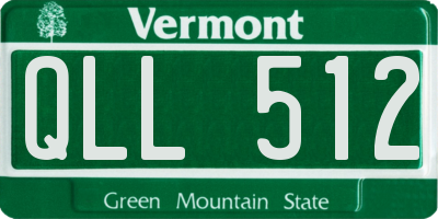 VT license plate QLL512