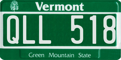 VT license plate QLL518