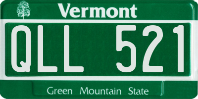 VT license plate QLL521