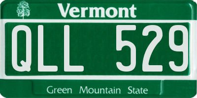 VT license plate QLL529