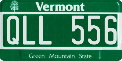 VT license plate QLL556