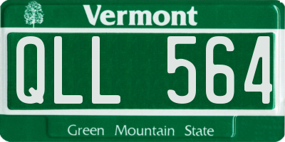 VT license plate QLL564