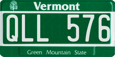VT license plate QLL576
