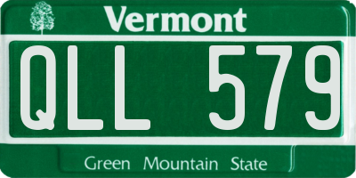 VT license plate QLL579