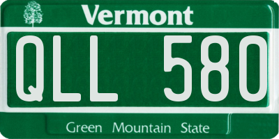 VT license plate QLL580