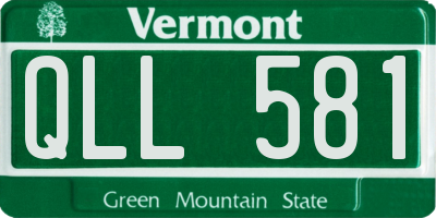 VT license plate QLL581