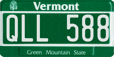 VT license plate QLL588