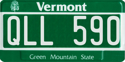 VT license plate QLL590