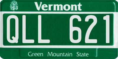 VT license plate QLL621