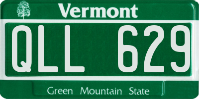 VT license plate QLL629