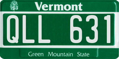 VT license plate QLL631