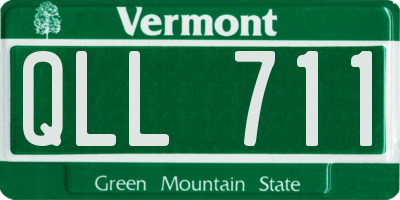 VT license plate QLL711