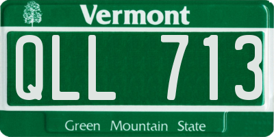 VT license plate QLL713