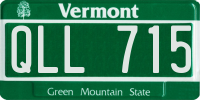 VT license plate QLL715