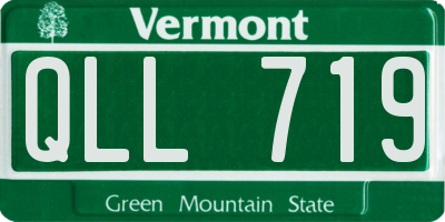VT license plate QLL719