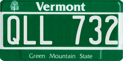 VT license plate QLL732