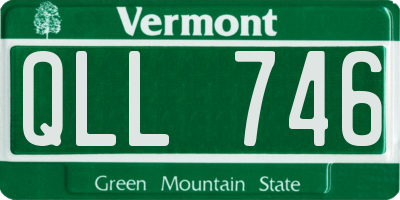 VT license plate QLL746