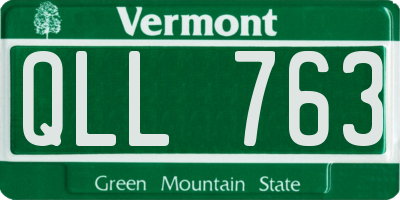 VT license plate QLL763