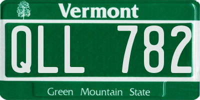 VT license plate QLL782