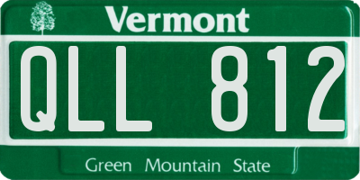 VT license plate QLL812