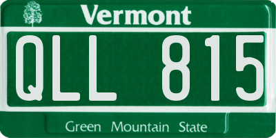 VT license plate QLL815