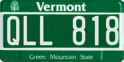 VT license plate QLL818