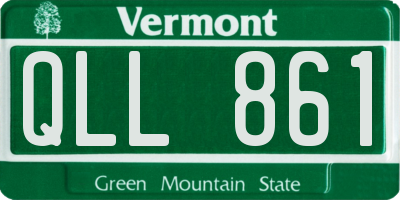 VT license plate QLL861