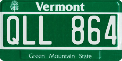 VT license plate QLL864